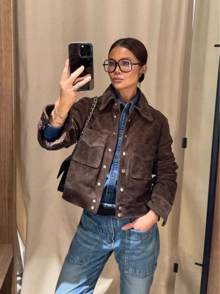 Dames Vintage Bruine Revers Ko - Women'S Fashion Utility Jacket recensie en prijs