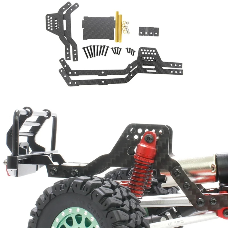 Zestaw podwozia z włókna węglowego LCG Rama Girder Rail dla TRX4M 1/18 RC Crawler Car Części do modernizacji Akcesoria