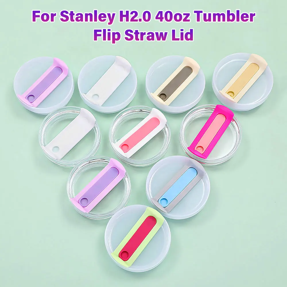 Silicone World 40oz For Stanley H2.0 Tumbler Flip Straw Lid Replaceble Sealed Leak Proof Cup Cover Coffee Cups Tumbler Lids