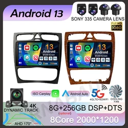 Android 13 Carplay 4G autoradio per Mercedes Benz classe C classe CLK W203 W209 S203 A209 2000-2005 lettore multimediale Stereo 2din