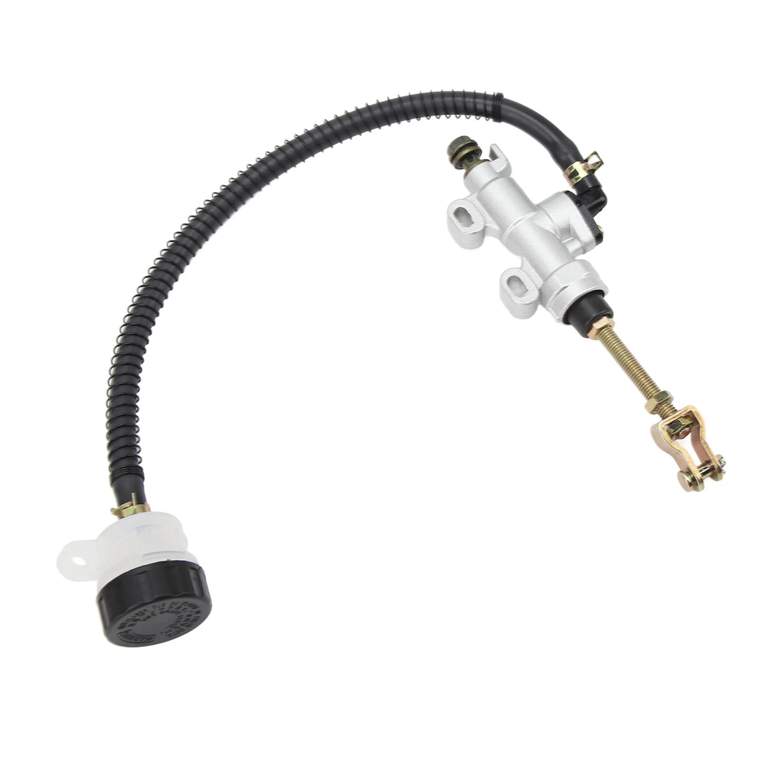 

Rear Foot Brake Hydraulic Master Cylinder Pump Reservoir Silver Aluminum Alloy Brand New for Motorcycle Dirt Bike ATV, 1 Piece,