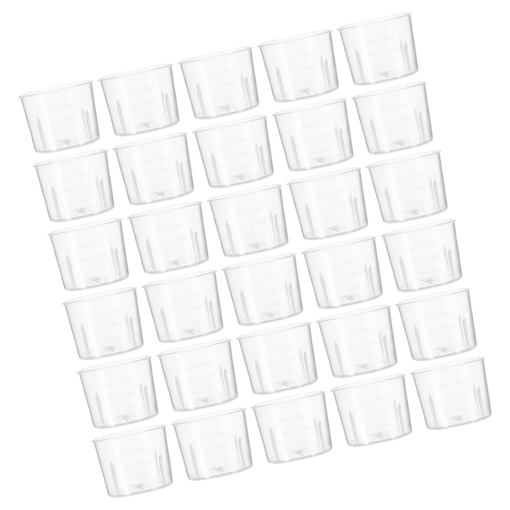 

200Pcs Small Measuring Cups Transparent Graduated Plastic Cups for Resin Epoxy Crafts Lab Liquid Measurement 15Ml Tools