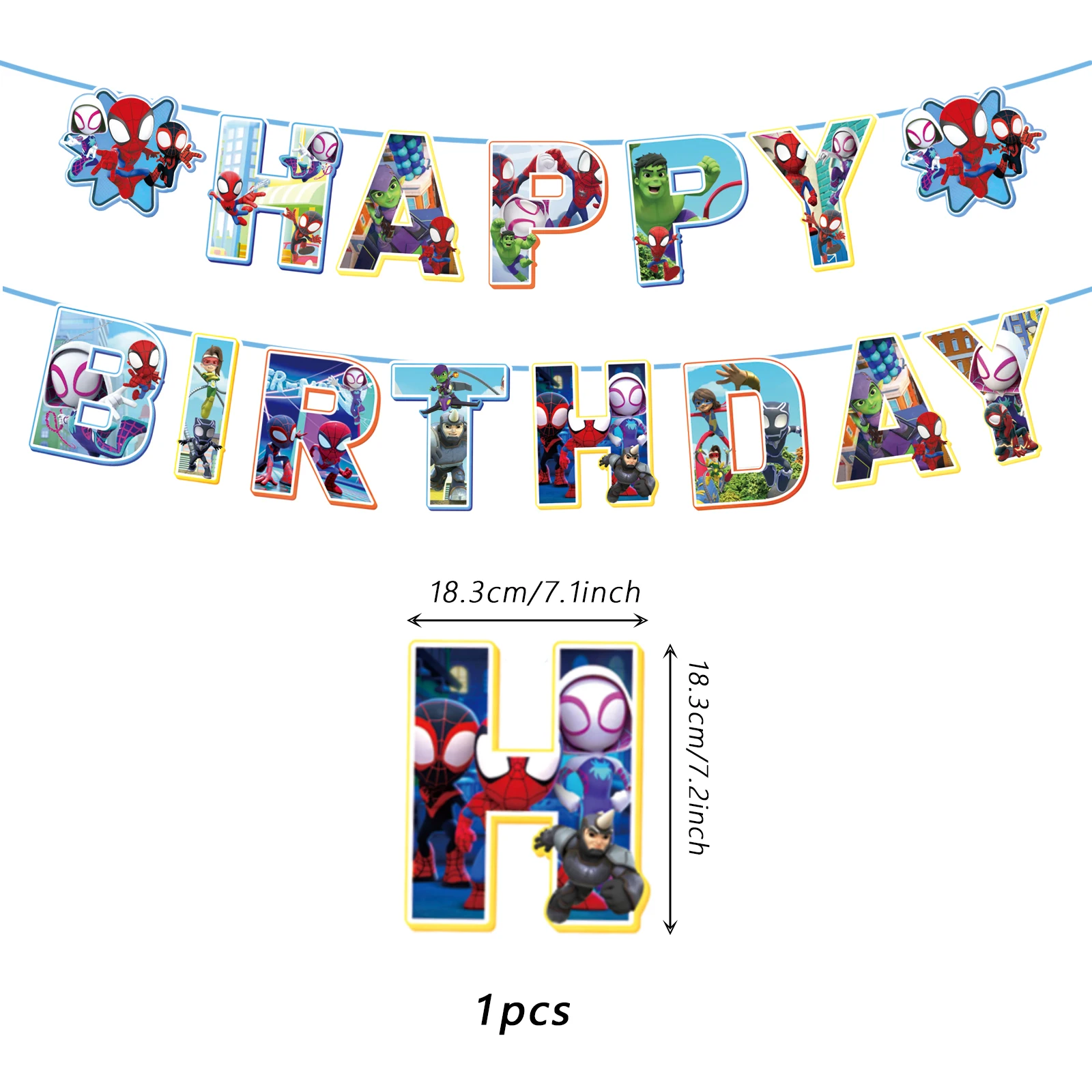 **Spidey And His Amazing Friends Theme Kids Girls Favors Swirls Happy Birthday Events Party Decorations Ceiling Hanging Spirals view 3