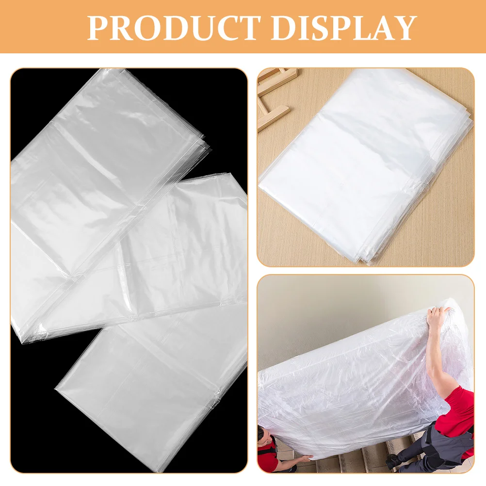Mattress Cover Extra Thick Clear Plastic For Moving Storage Waterproof Dust-Proof Protector Large Size Mattress Bag