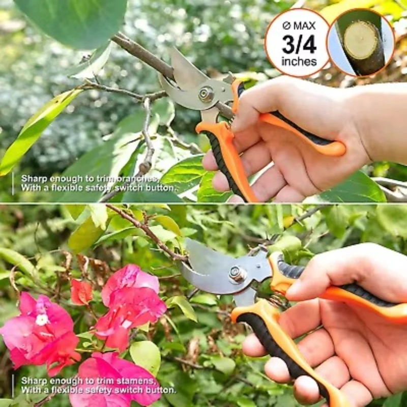Non-slip multifunctional Branch Trimmer Manual Trimmer Custom Garden Toolset Premium waxed Canvas Garden ToolS Storage tote