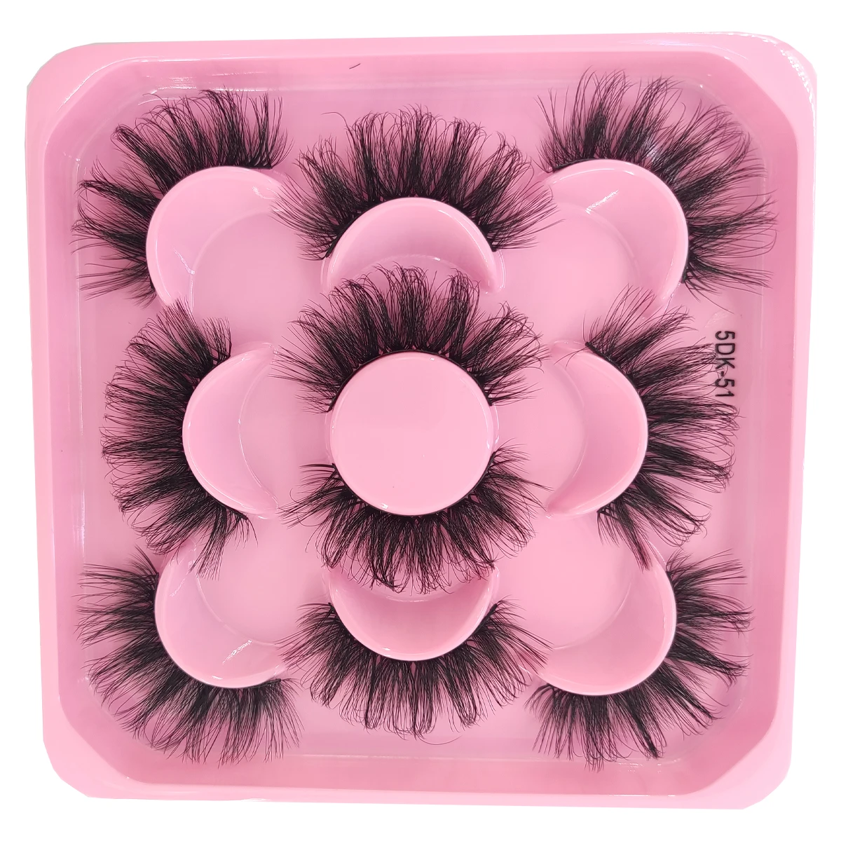 AMSDCN 5 Paar Künstliche Nerzwimpern Langanhaltende Natürliche Dramatische Wimpernverlängerung für Schönheit und Make-up – Detail 12