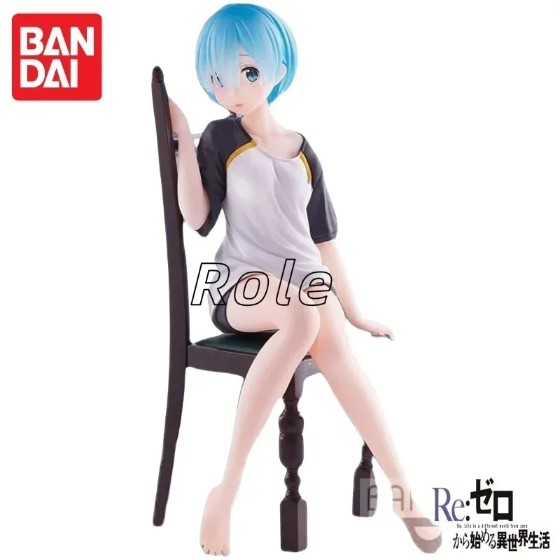 BANDAI Original Bandai Banpresto Re Life en un mundo diferente de Zero Rem figura de acción modelo muñeca colección de regalo