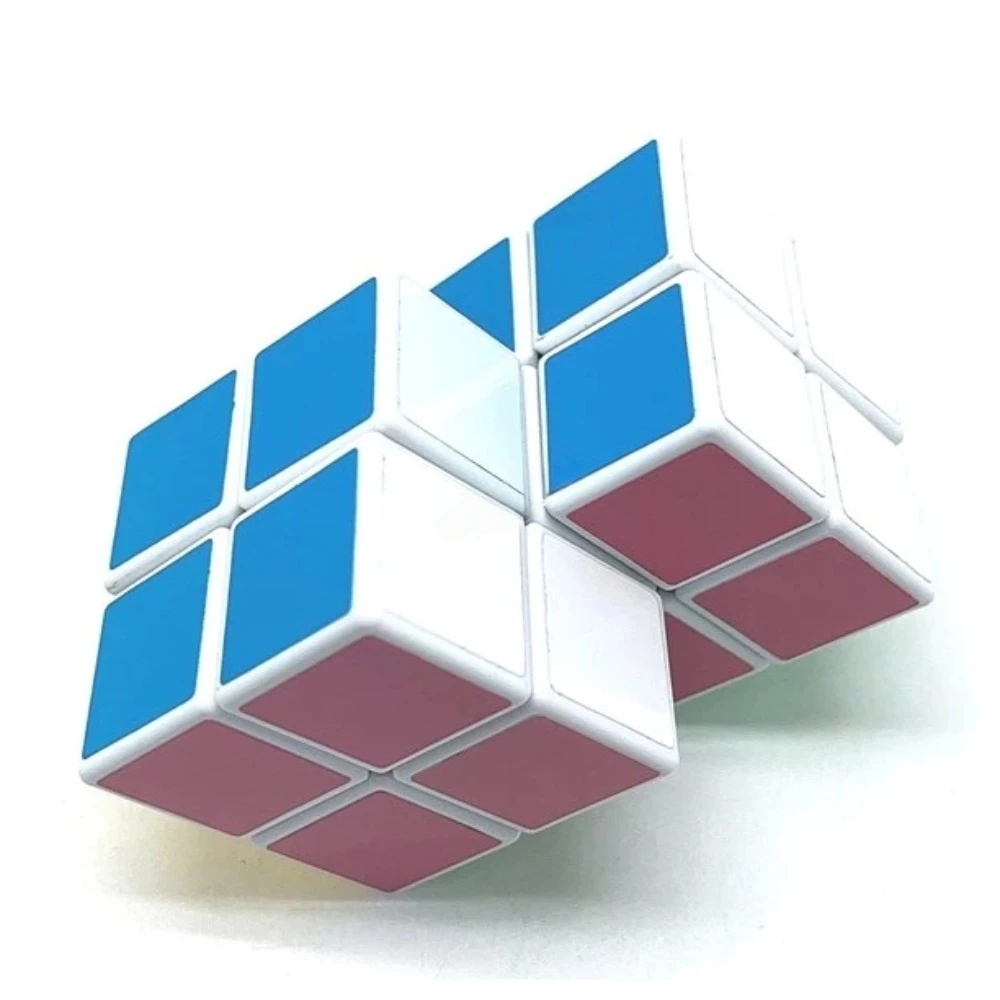 Calvin's Puzzle 2x2 Conjoint Cube Eastsheen Double 2x2x2 Cube (50mm, fused mod)  White Body Children's Educational Toy