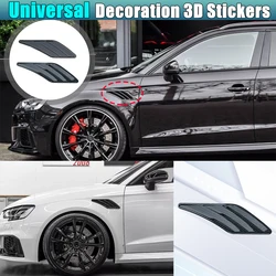 Universal Car 3D Fake Air Vent Shark Gills Design Car Stickers Side Fender Sticker for  Audi A3 A4 B8 A5 A6 TT BMW EE46 E60 F10