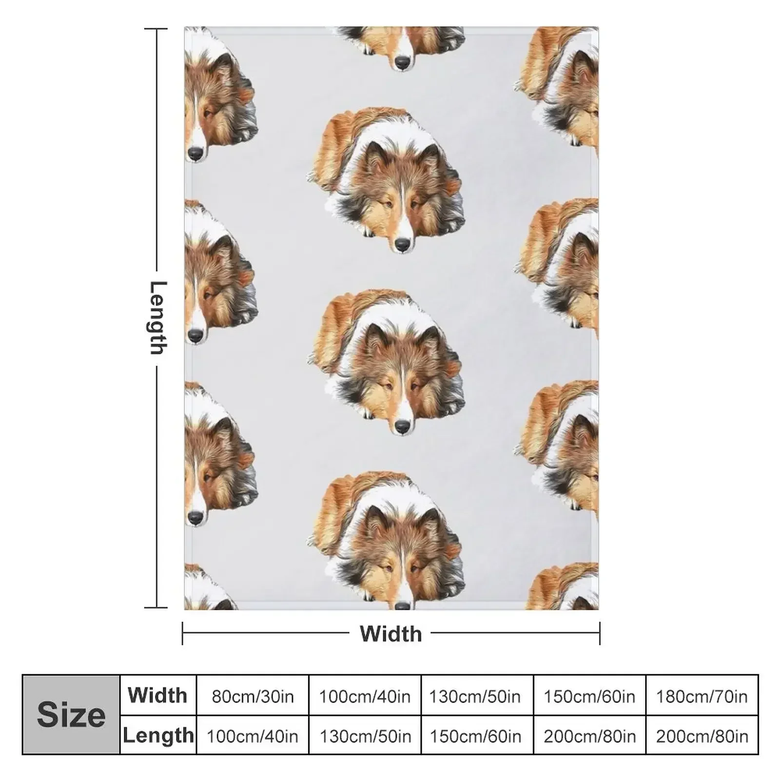 Rough Collie Throw Blanket Cute bed plaid heavy to sleep Plush Blankets