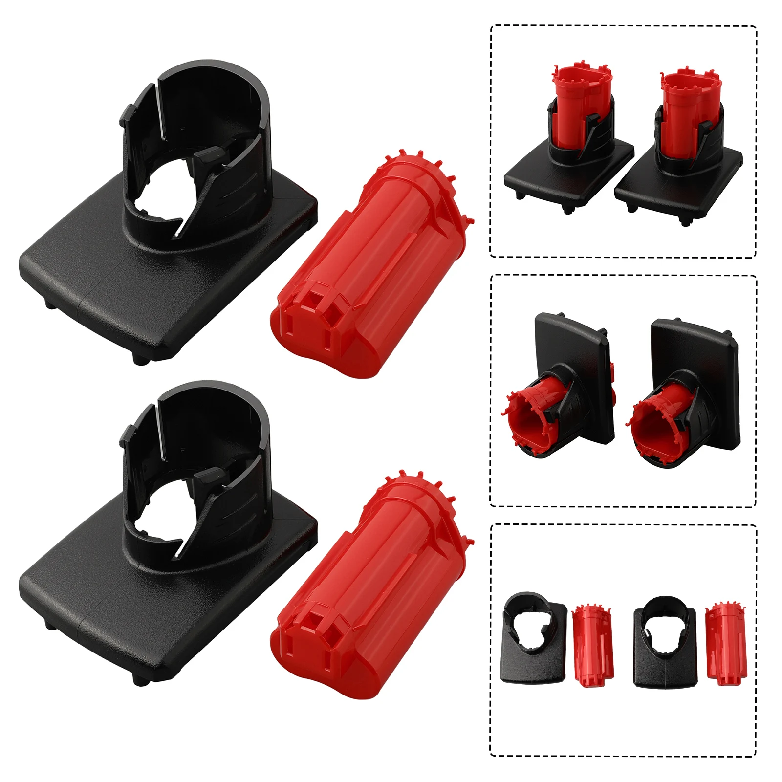 

Корпус для бытовых чистящих средств (только корпус), цвет: черный+красный, материал: пластик, количество: 4 шт./компл., верхняя часть корпуса