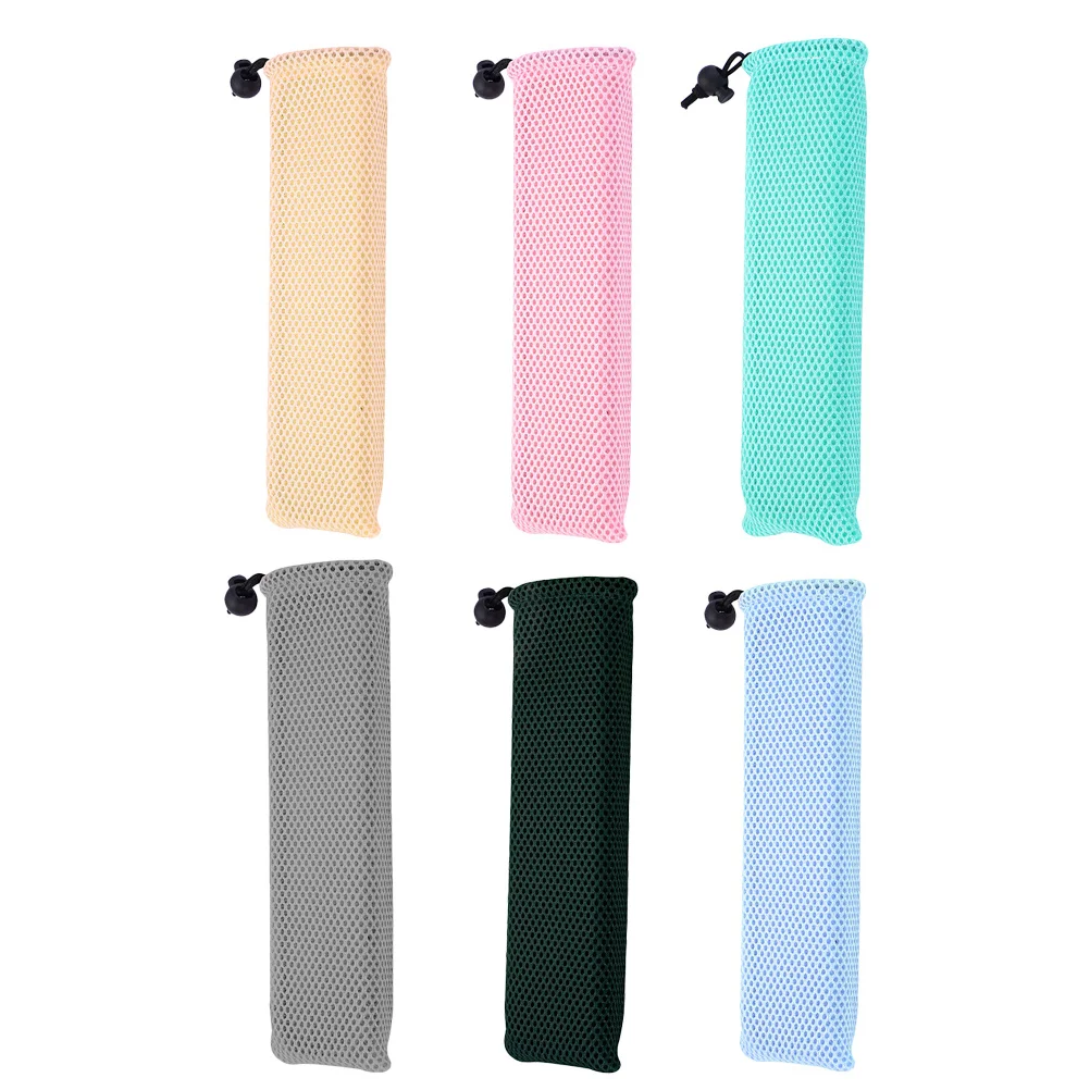 

6Pcs Mesh Drawstring Utensil Bags Portable Travel Silverware Case Organizer for Outdoor Camping Picnic Bbq Flatware Storage