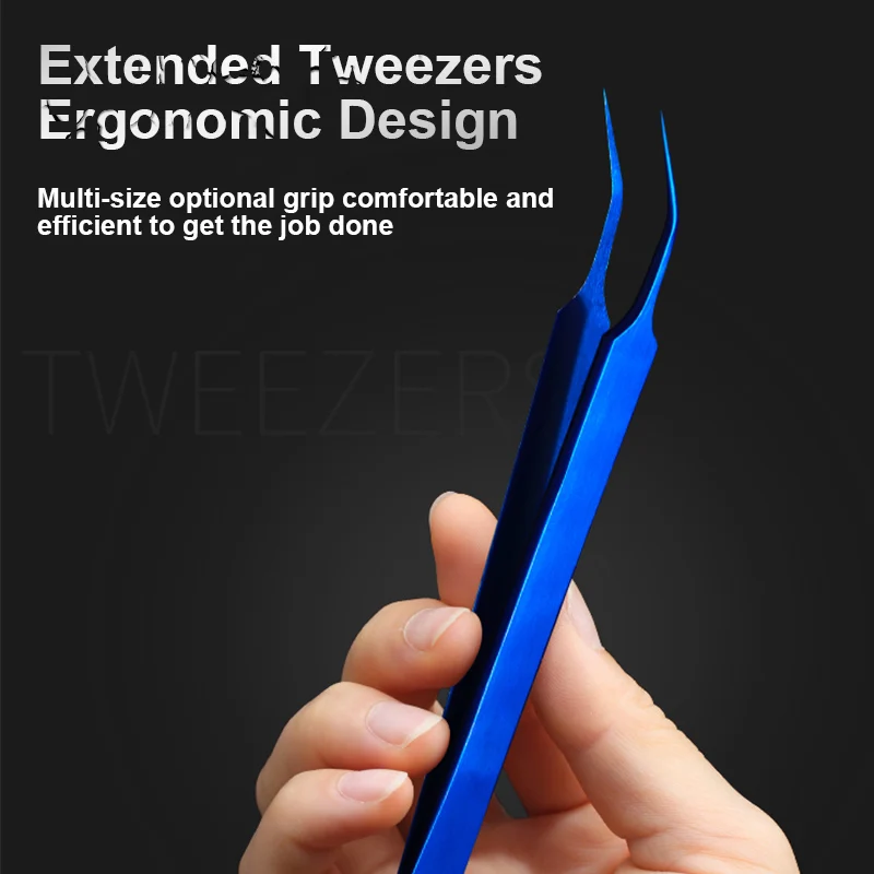 B&R BT Series Multifunctional Extended Repair Straight/Curved Tweezers Mobile Phone Motherboard Maintenance Hand Tool