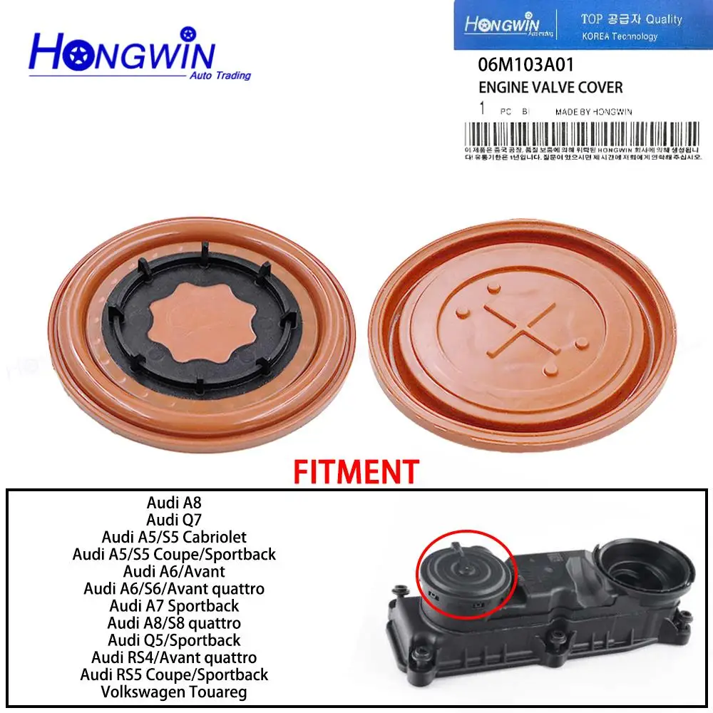 06M103515F Ventildeckel Membran Gummi 06M103A01 Für Audi A5 S5 Cabriolet A6 Avant A7 A8 S8 Q5 06M103495P 06M103515H – Detail 2