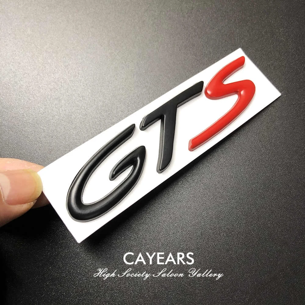 Cayears GTS GT1234 RS ABS Plastics Sticker Badge Decals Racing Emblem Fit After 2012 For Auto Car Body Rear Trunk Lid