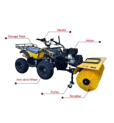 التلقائي أربع عجلات جديد الكهربائية ATV آلة كنس الثلج حديقة جرار الأساسية محرك والعتاد التلقائي بدء Snowplow
