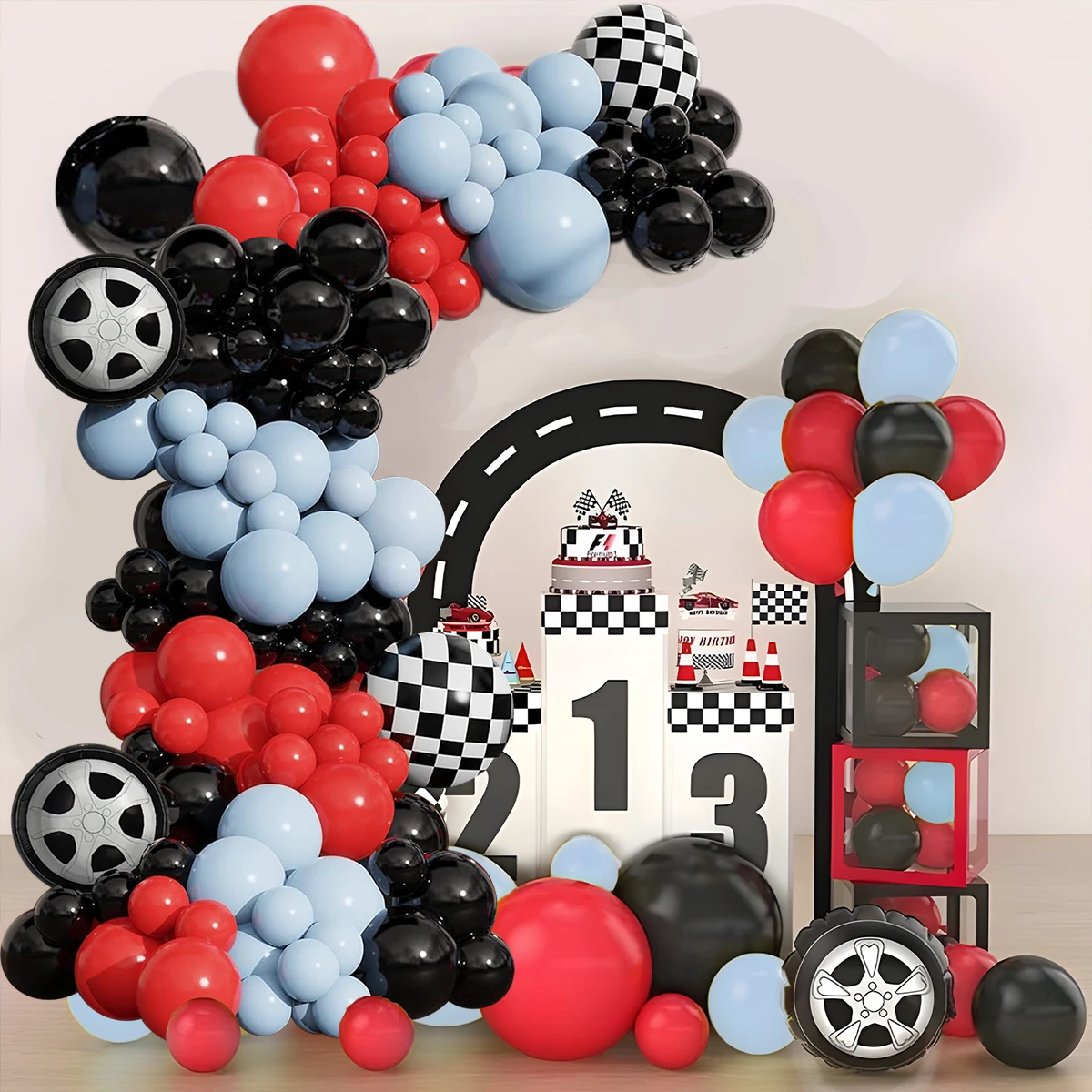 

Racing Theme Balloon Garland Arch Set Black Red Yellow Latex Balloon Kids Boy Birthday Party Decoration Baby Shower Latex Ballon