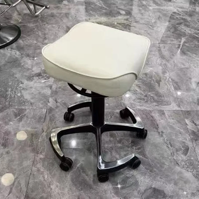 Modern Beauty Salon Blue Pedicure Stool Hydraulic Rotating Foot Spa Pedicure Nail Technician Chair With Wheels