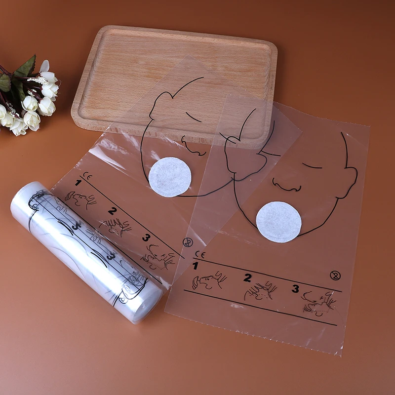 {HE}36pcs/roll CPR Face Shield Transparent CPR Mask Disposable Imprinted