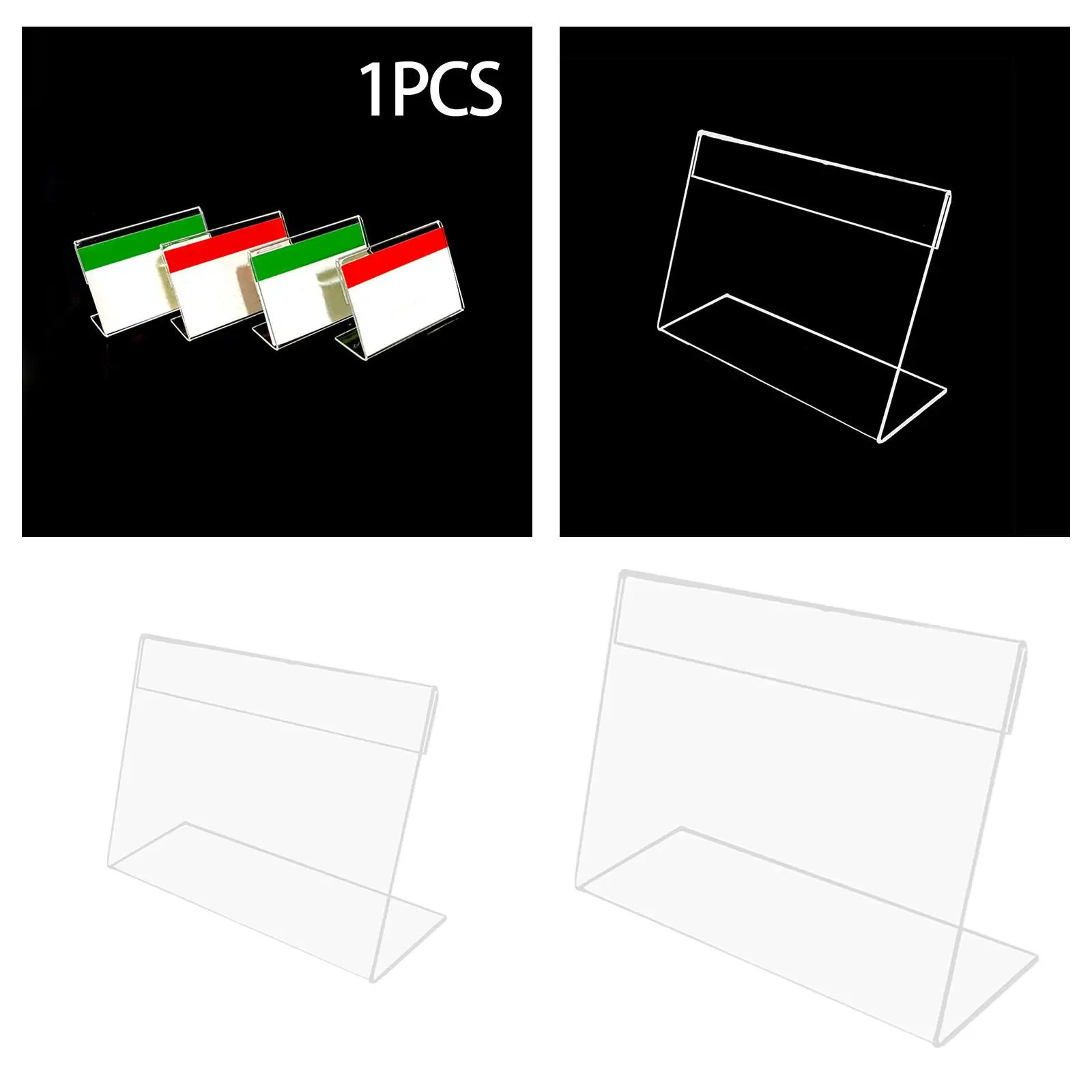L-образная подставка для вывески, акриловый настольный держатель с именем, держатель для ценника, цена