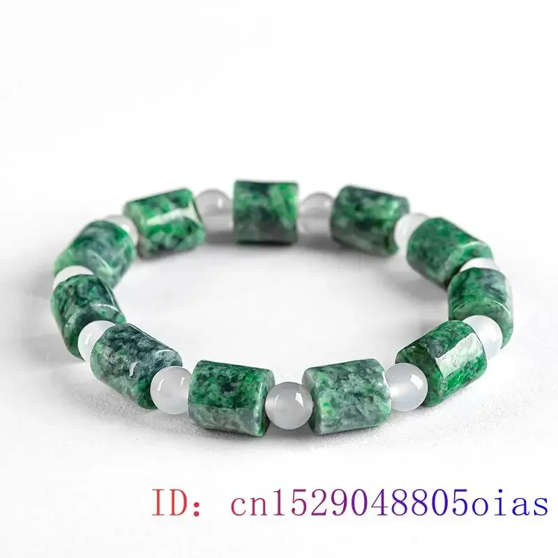 Burmese Jade Bead Bracelets Stone Bracelet Natural Women Charms Bangles Gemstones Certificate Jewelry Jadeite Green Gift