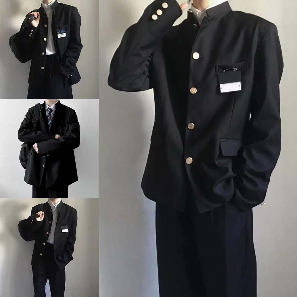 Uomo Primavera Autunno Stile giapponese Uniforme scolastica Dk Blazer Giacche da completo di moda Cappotto esplosivo abbinato