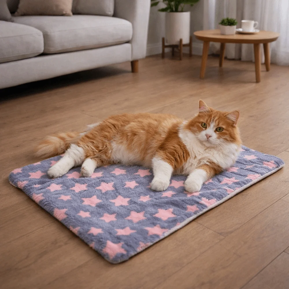 

Cute Thickened Dog Sofa Mat Star Pattern Soft Pet Bed Pad Comfortable Warm Pet Sleeping Mat for Cats and Dogs