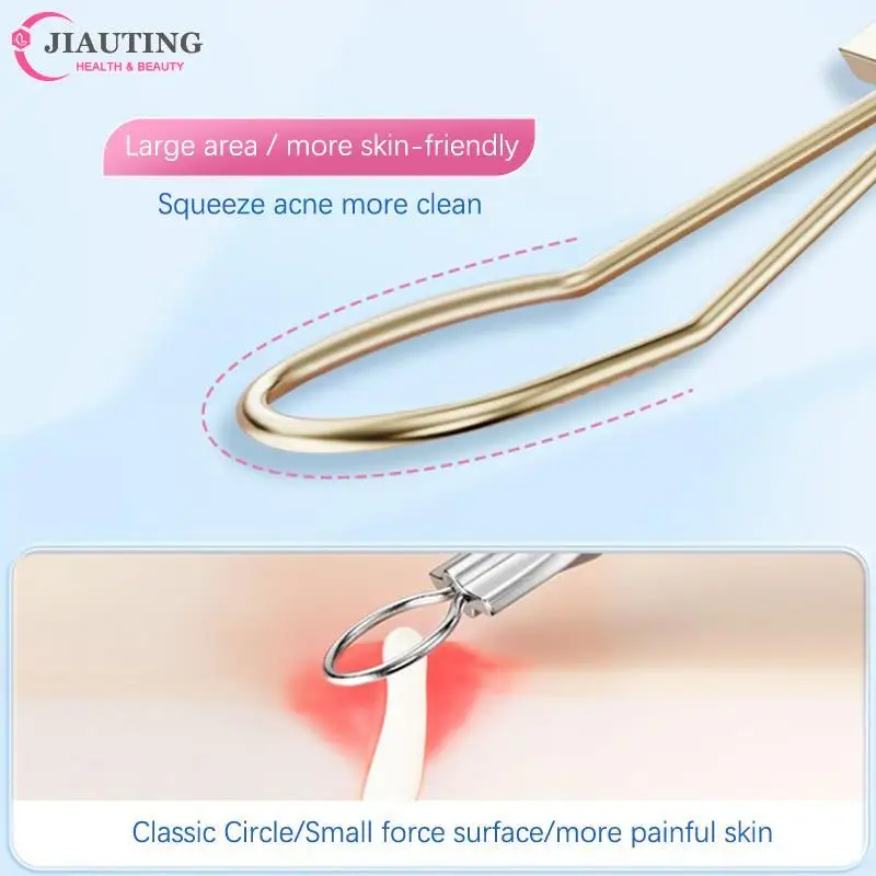 Aghi per la rimozione dei punti neri del brufolo del punto nero per la spremitura del cucchiaio dello strumento dell'acne per la pulizia del viso estrattore dell'orecchio detergente per pori cura della pelle