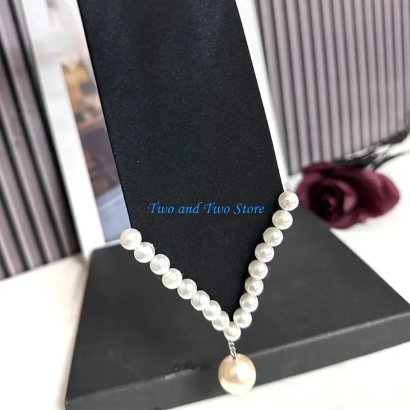 Hx6f العلاقات السوداء للزي الرسمي الثانوية العليا لللؤلؤ الزخرفي المزخرف بالخدمة الثقيلة #5