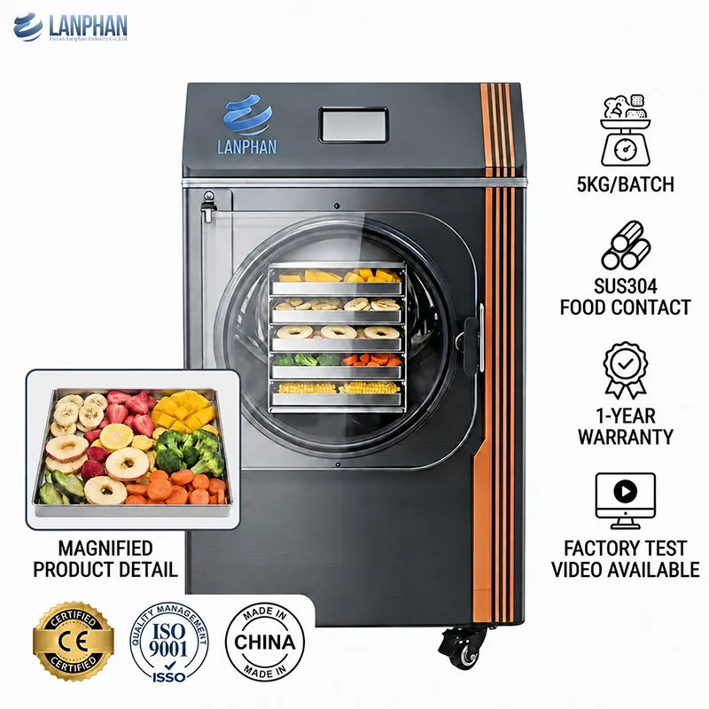 Compact Multifunctional Household Black And White Freeze Dryer For Fruits Vegetables Meat And DIY Healthy Snacks