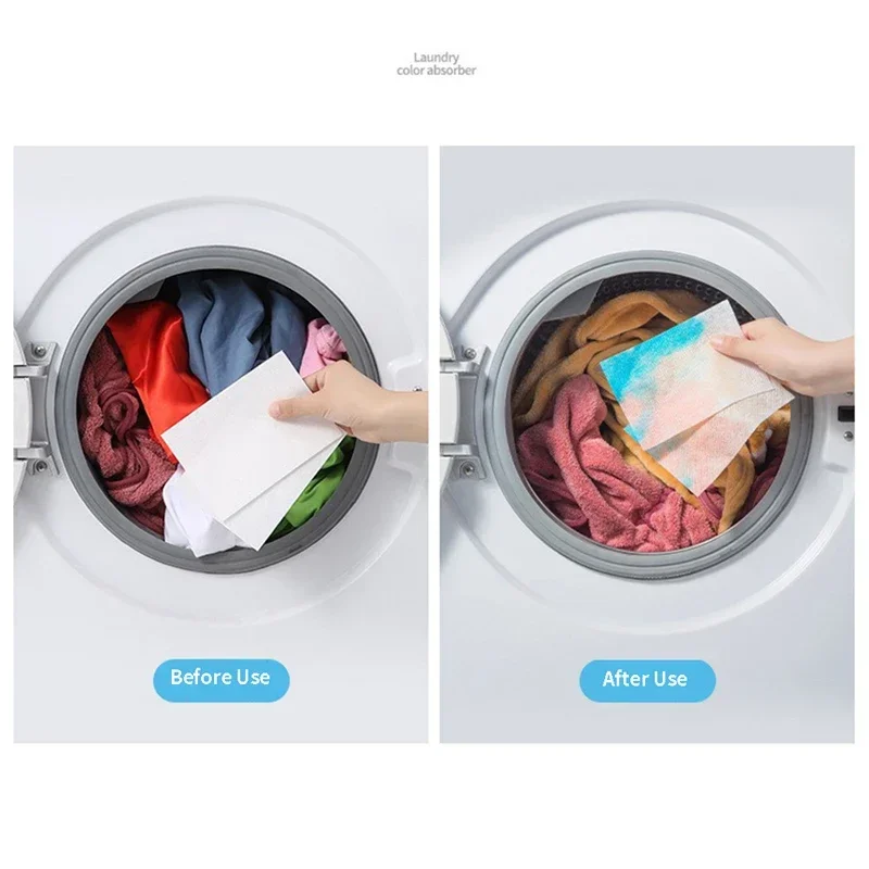 50 PCS/Bag Laundry Tablets Laundry Paper Anti-Staining Clothes  Sheets Anti-String Mixing Color Absorption Washing Accessories