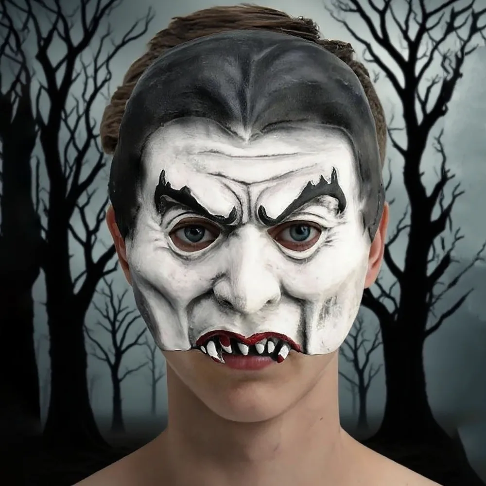 

Scary Halloween Cosplay Mask Realistic Latex Material Haunted House Props Soft Breathable Halloween Headgear Holiday Celebration