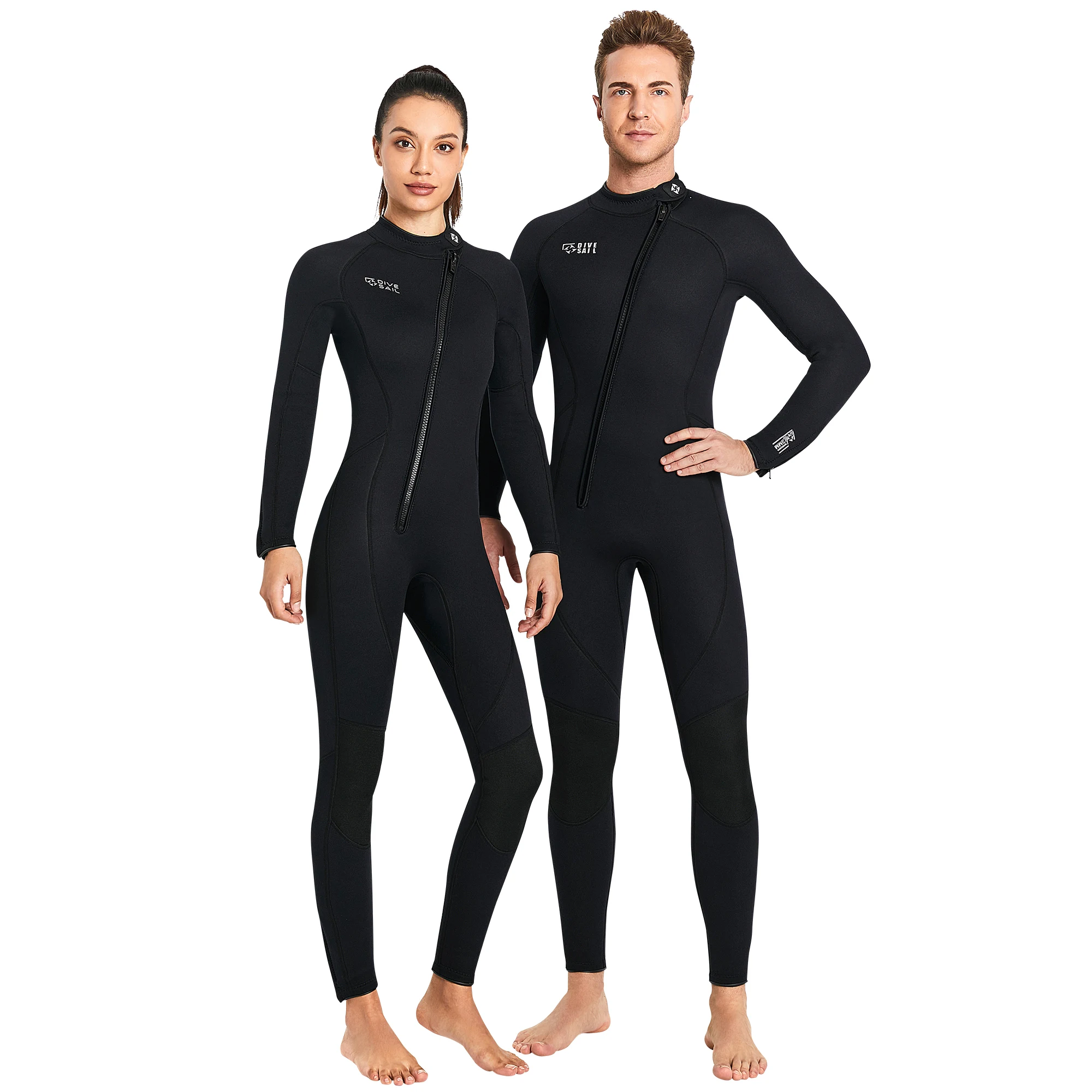 Front Zip Wetsuit Mens Womens 3mm Neoprene Full Body Scuba Diving Suits for Snorkeling Surfing Swimming Kayaking Water Sports