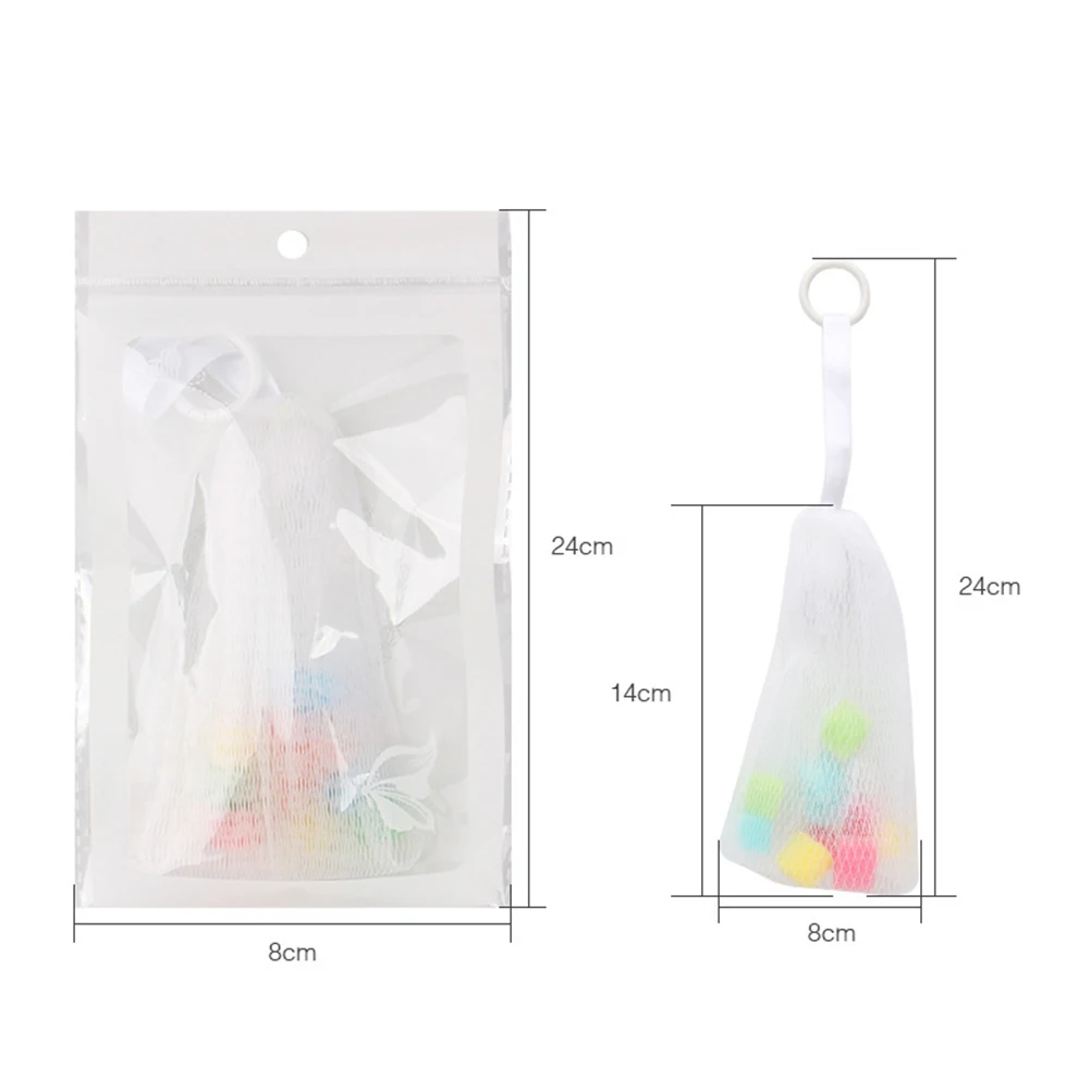 

5pcs Foaming Sponge Granule Clenser Bag Bubbling Soap Cleanser Bath Ball Net Pack Bubbling Bags Shower Clean