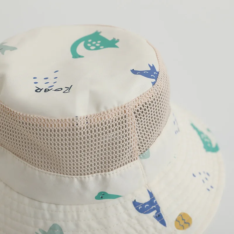 Cartoon Kids Bucket Hat Cotton Spring Summer Baby Cap Beach Travel Children Sun Hats for Girls Boys Accessories 2-6Y