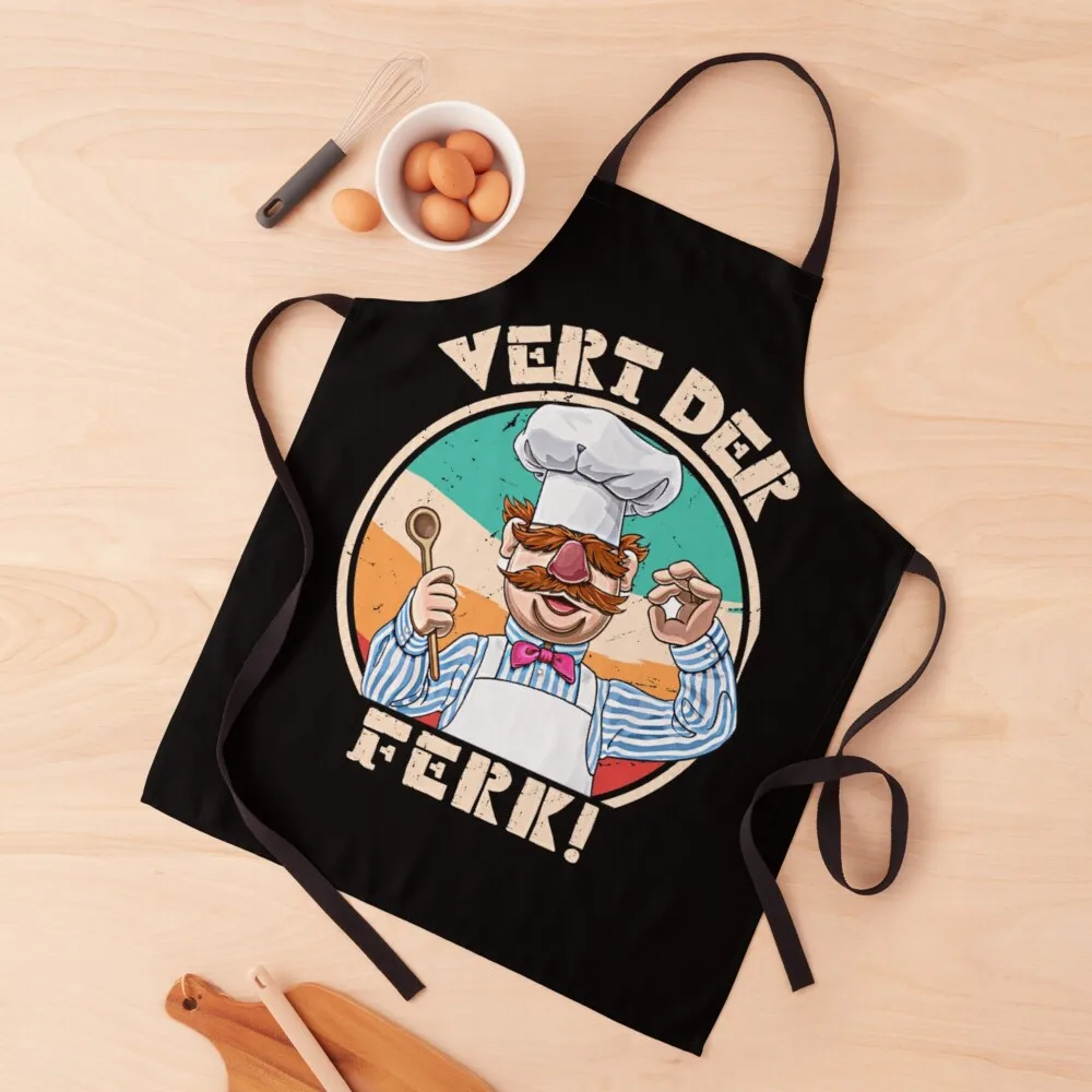 

Swedish-chef Cute vert der ferk Apron Waiter Uniforms manicurist Kitchen on the wall Apron