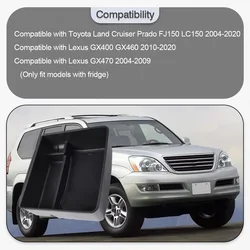 For Lexus GX400 GX460 2010-2020 GX470 2004-2009 Center Console Organizer Tray Armrest Storage Box Holder