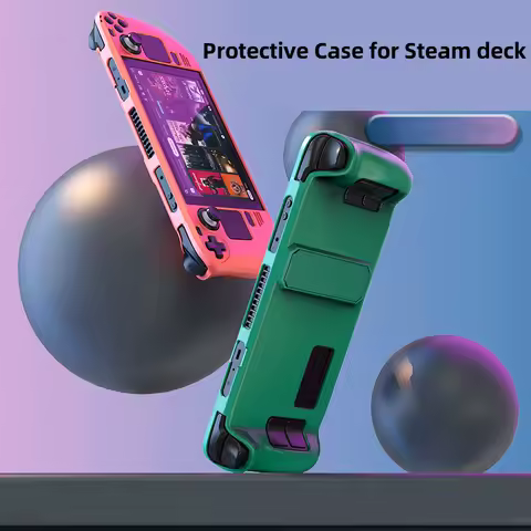 (Hot Stock) New Colorful Protective Case For Steam Deck OLed Game Console Protective Cover ,For Steam Deck Shell with Bracket