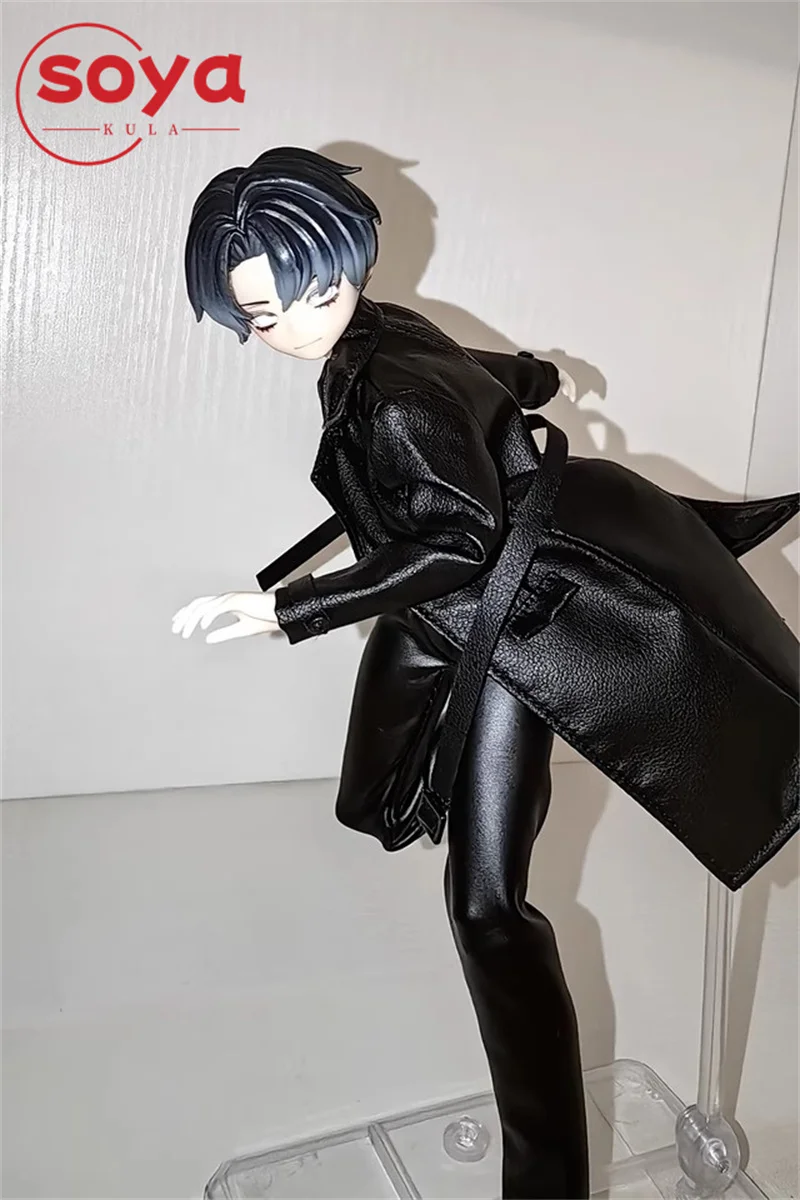 Veste en cuir mi-longue, manteau coupe-vent, vêtements, modèle adapté à une figurine de soldat masculin de 6 pouces, poupées corporelles, échelle 1/12