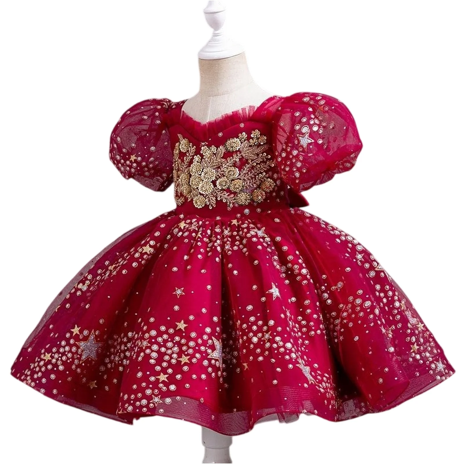 

Kids Dinner Dress White Wedding Birthday Gown Lace Tutu Princess Dress Girls Children Clothing Kids Party For Girl Clothes