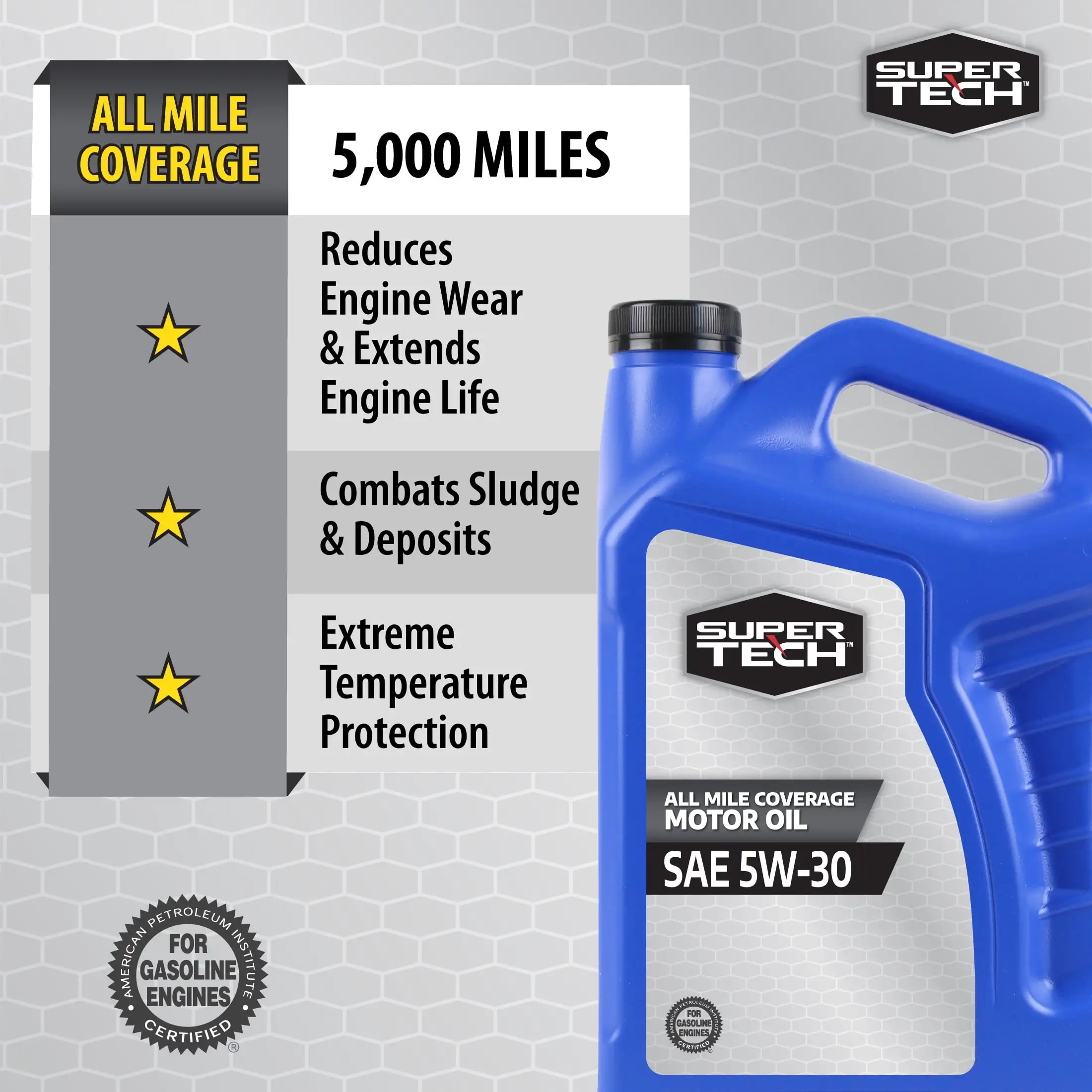 All Mileage Synthetic Blend Motoröl SAE 5W-30, 5 Quarts