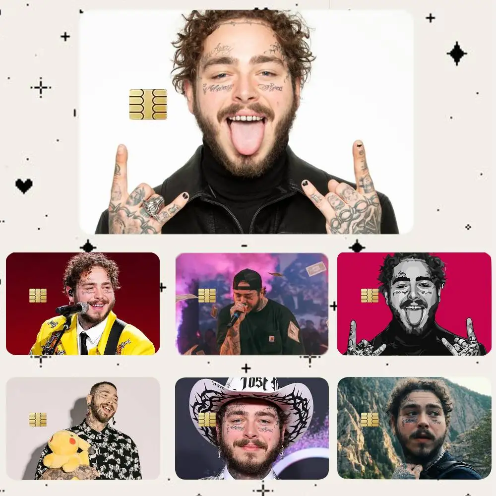 

P-Post Malone HD Waterproof Card Skins Protective Stickers for Credit Bank Game Cards