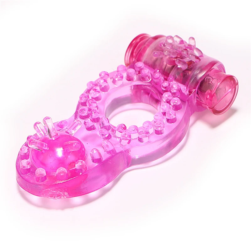 Vibration Crystal Butterfly Vibrating Cock Ring Ejaculation Delay Penis Ring Vibrator Clitoral Stimulator Sex Toys For Men