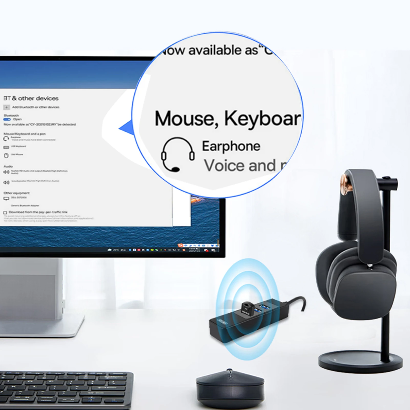 

USB Bluetooth-compatible 6.0 Receiver Transmitter Plug & Play Wireless Dongle for Headset Speaker Keyboard Printers