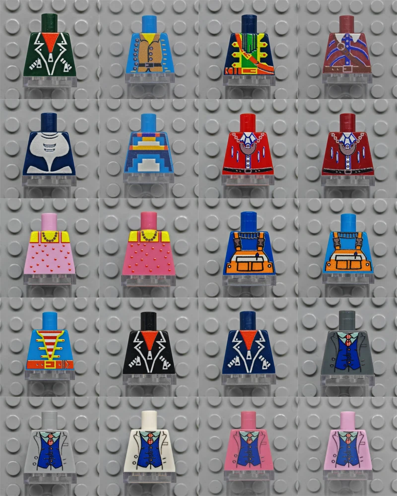 Kury Toys DIY MOC for 973 Set 14#  1PCS Upper Body Printed Building block parts