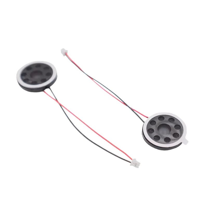 2pcs/lot 8R1W 10mm/13/15/16/18/20/23/25/26mm Round Plastic Magnetic Speakers With Wire 2 p1.  2.54/25/2.0 terminals