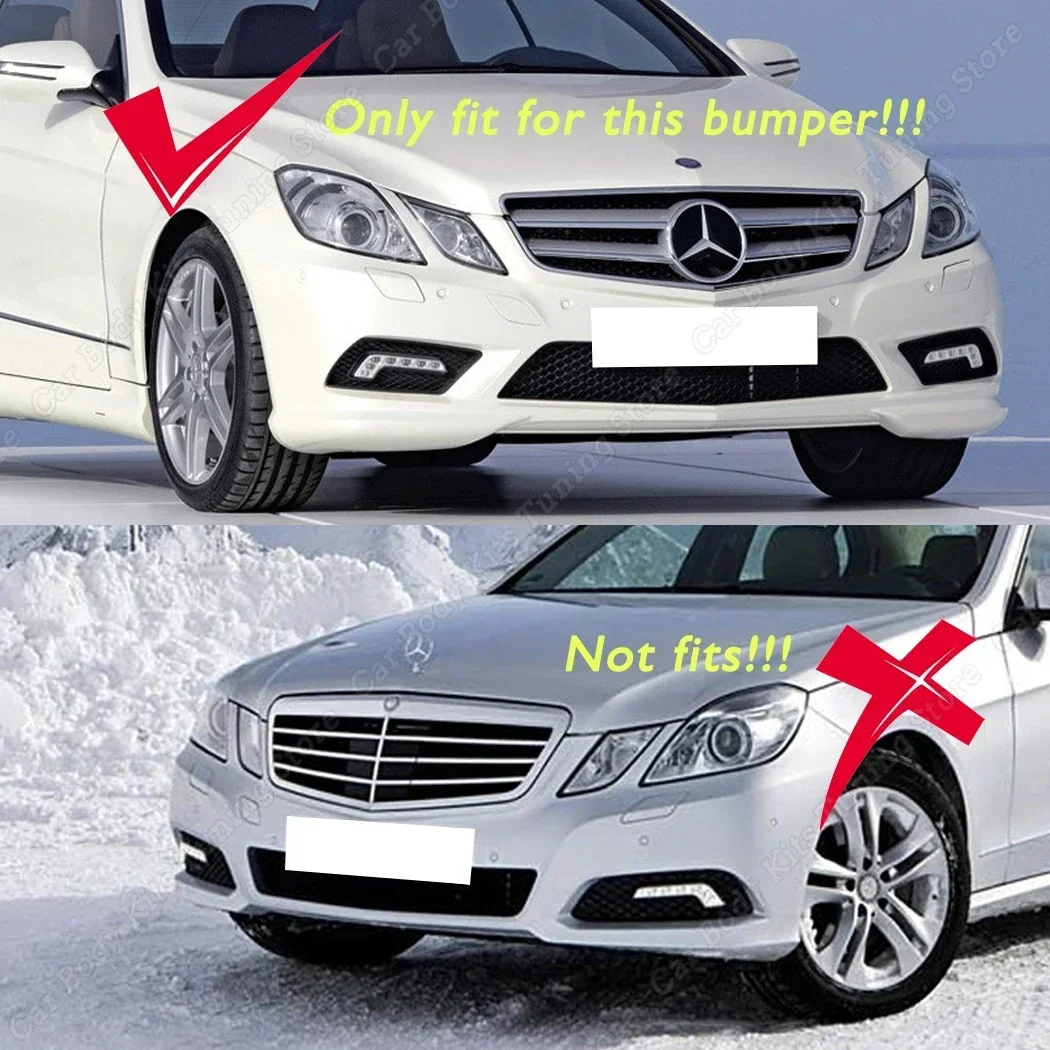 Front Bumper Splitters Body Kit Diffuser Spoiler For Mercedes Benz E class Coupe C207 AMG e350 e250 e500 Pre-facelift 2009-2012