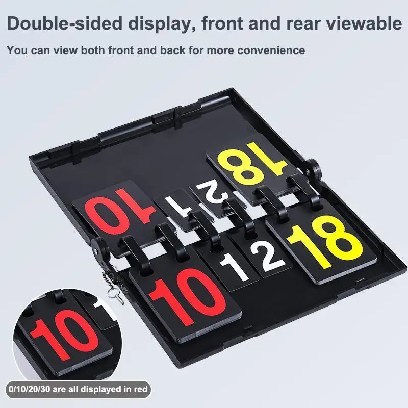 Table Scoreboard Flip Score Keeper Player Scorebook Scoreboard Flipper For Games Football Volleyball Competition Outdoor Sports - view 4