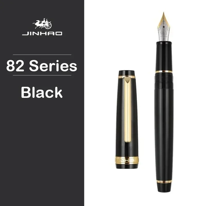 JINHAO 82 Fountain Pen Transparency Pen Spin Golden EF F M Nib Business Office School Supplies Ink Pens Writing Stationery