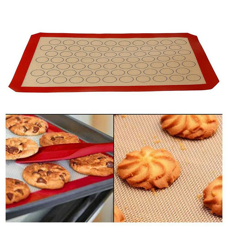 Nonstick Silicone Mat Baking Oven Pastry Liner Macaron Cake Sheet Kitchen